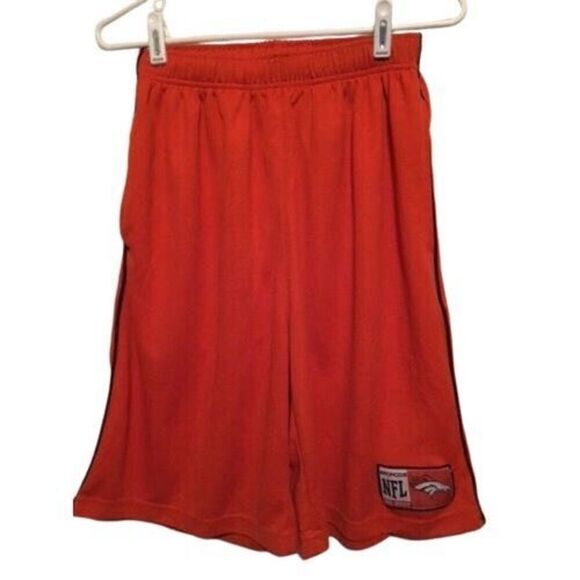 DENVER BRONCOS MEN'S SIZE SMALL ORANGE ATHLETIC SHORTS - Picture 1 of 4